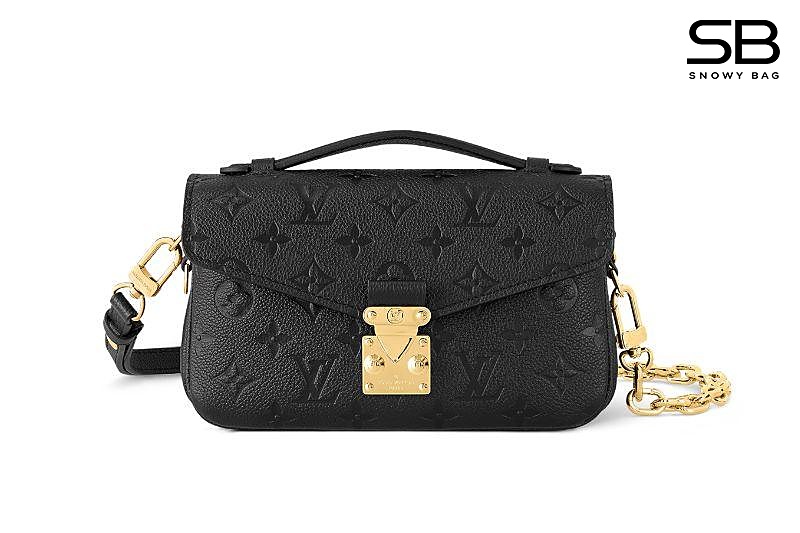 Túi LV Pochette Métis East West Monogram Empreinte Black M46595 Đen sang trọng