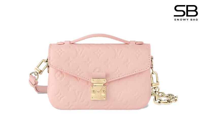 Túi LV Pochette Métis East West Monogram Empreinte Pink M47045 Hồng sang trọng và thời thượng