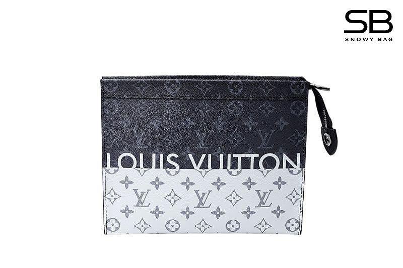 Túi LV Pochette Voyage Monogram Eclipse Split Đen Bạc 27CM sang trọng và thời thượng.