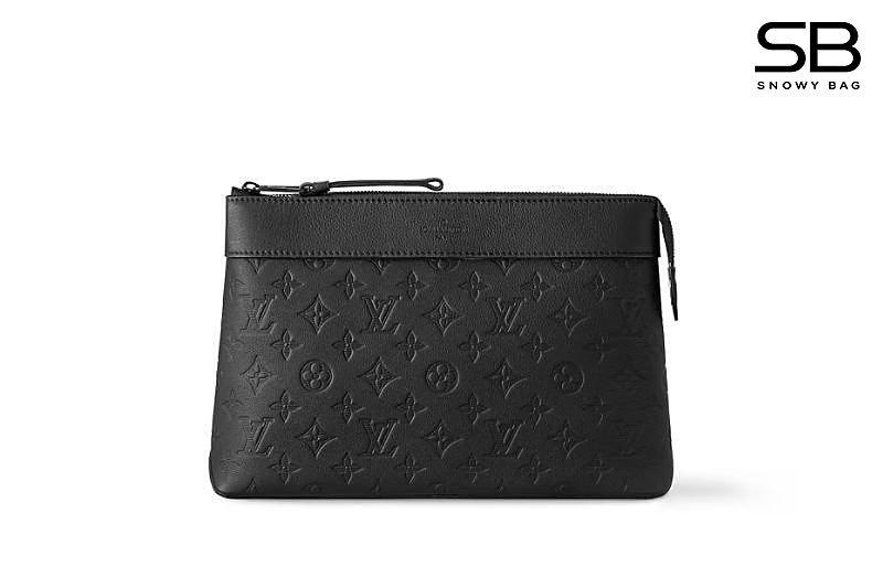 Túi LV Pochette Voyage Souple M82545 Monogram Shadow Đen sang trọng