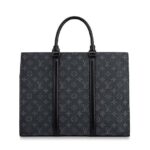 Túi LV Sac Plat Horizontal Zippe M45265 Monogram Eclipse Đen Xám sang trọng