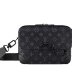 Túi LV Steamer Messenger Bag Monogram Eclipse Đen Xám sang trọng và thời thượng