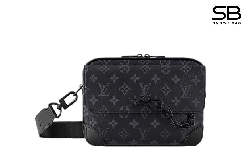 Túi LV Steamer Messenger Bag Monogram Eclipse Đen Xám sang trọng và thời thượng