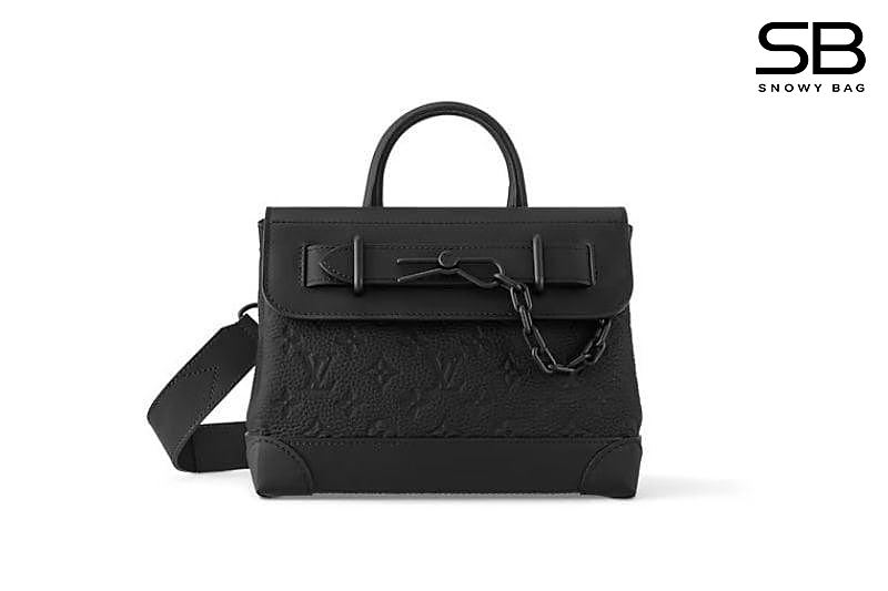 Túi LV Steamer PM M24436 Black Monogram Taurillon Màu Đen sang trọng