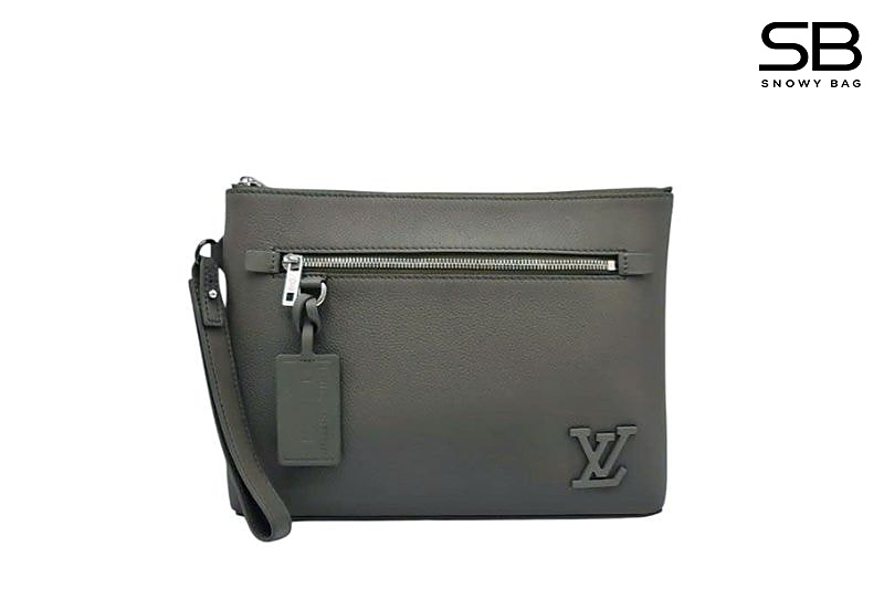 Túi LV Takeoff Pouch Aerogram Ipad Grey Calfskin 30CM Màu Xám sang trọng