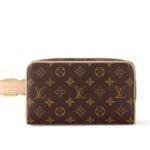 Túi LV Trousse Toilette Locker Dopp Kit Pouch Monogram Canvas M83112 Nâu