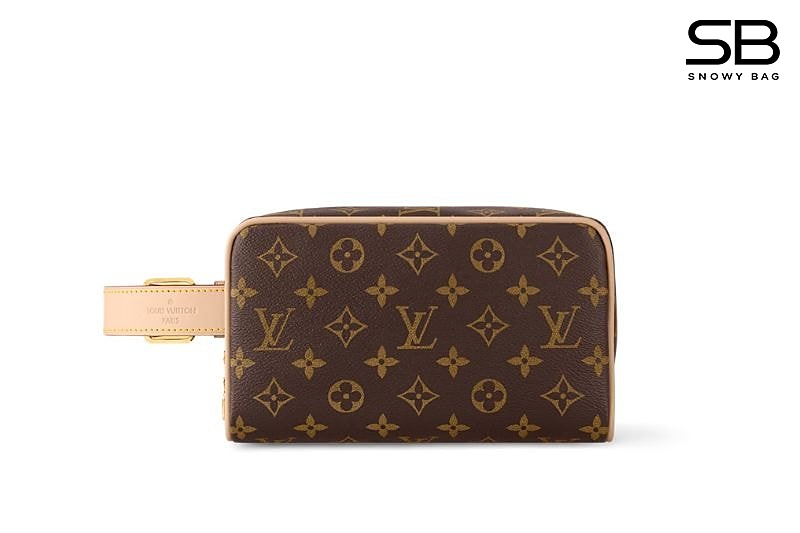 Túi LV Trousse Toilette Locker Dopp Kit Pouch Monogram Canvas M83112 Nâu