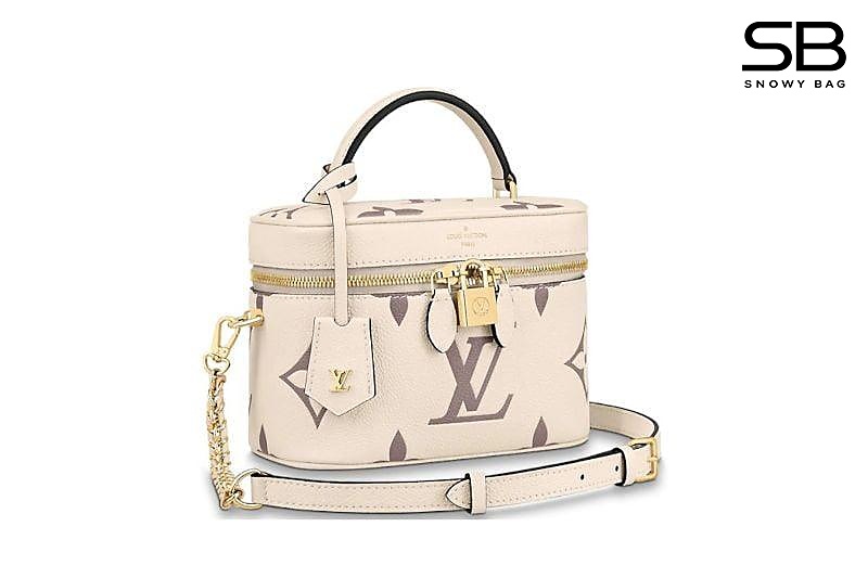 Túi LV Vanity PM M45599 Creme Rose Pink màu kem sang trọng