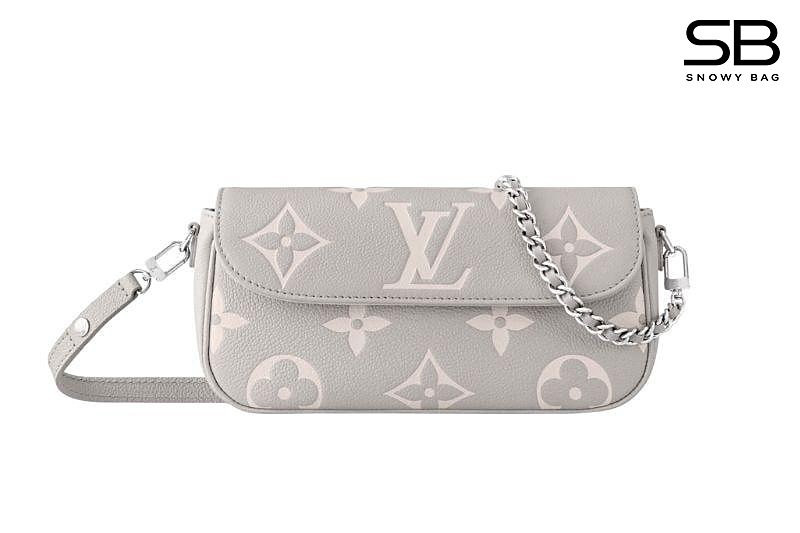 Túi LV Wallet on Chain Ivy M14225 Grey White Monogram Empreinte sang trọng.
