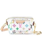 Túi LV x Murakami Mini Bumbag Multicolor White Monogram Canvas Trắng sang trọng