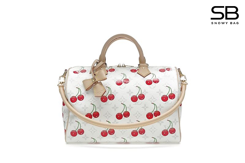 Túi LV X Takashi Murakami Speedy Soft Bandouliere 20 Brown Cherry Monogram sang trọng