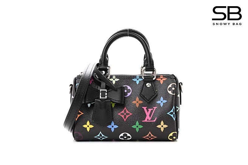 Túi LV x TM Nano Speedy M13406 Multicolor Black Monogram sang trọng
