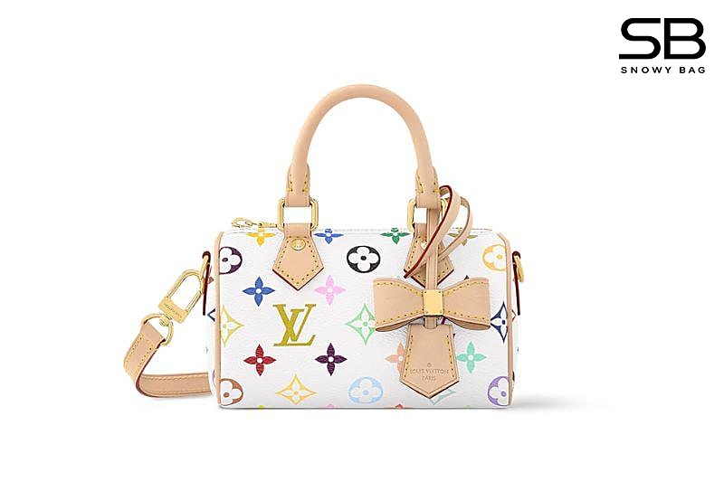 Túi LV x TM Nano Speedy Multicolor Monogram Canvas M13391 Trắng sang trọng