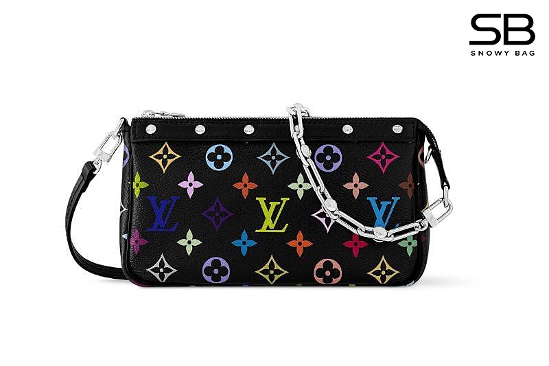 Túi LV X TM Pochette Accessoires M13663 Multicolor Black Monogram sang trọng