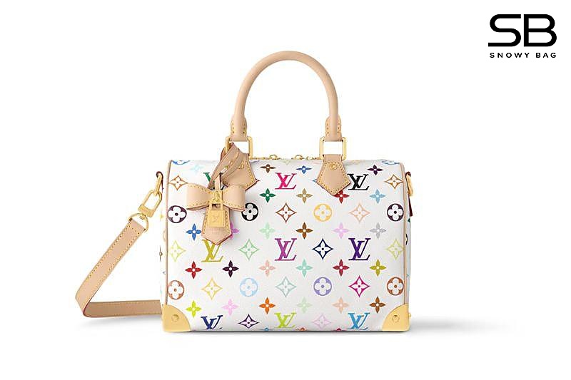 Túi LV x TM Speedy Bandoulière 25 Multicolor Monogram Canvas M13085 Trắng sang trọng