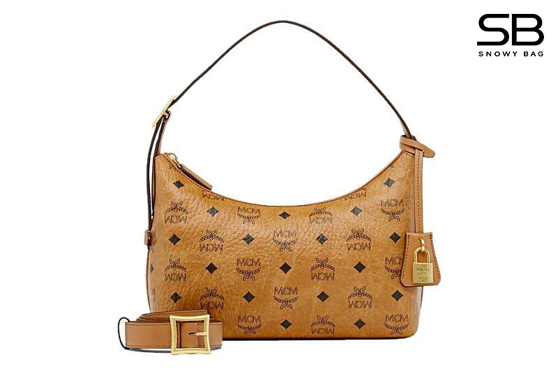 Túi MCM Aren Hobo Bag in Visetos Cognac Màu Nâu sang trọng