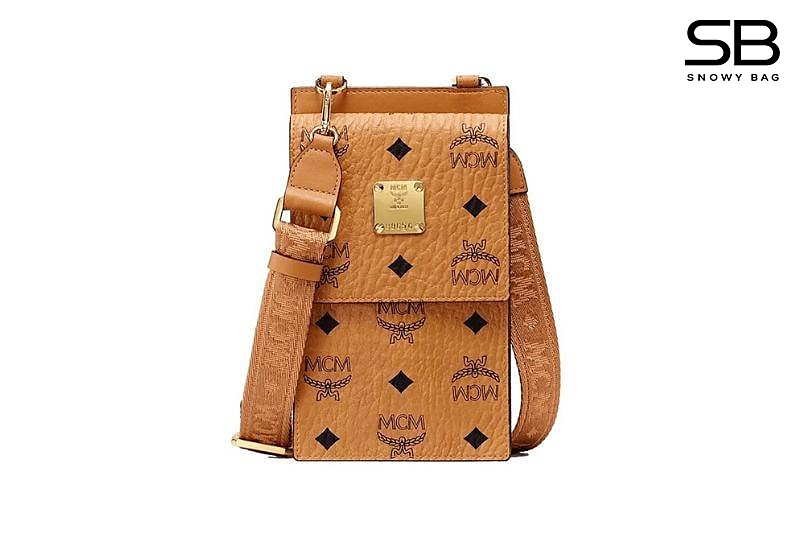 Túi MCM Crossbody Phone Case in Visetos Original Cognac Nâu sang trọng và thời thượng