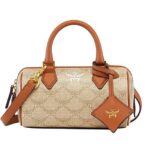 Túi MCM Ella Boston Bag in Lauretos Beige Brown màu be nâu sang trọng