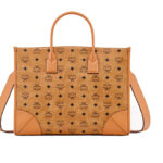 Túi MCM Large Munchen Tote in Visetos Nâu
