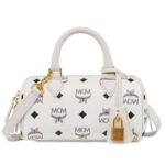 Túi MCM Mini Aren Boston Bag in Visetos White Trắng cao cấp
