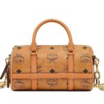Túi MCM Mini Aren Delmy Boston Bag in Visetos Cognac Nâu sang trọng