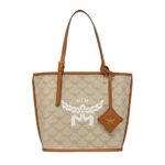 Túi MCM Mini Himmel Shopper in Lauretos Oatmeal Màu Be Nâu sang trọng
