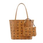 Túi MCM Mini Reversible Liz Shopper in Cognac Visetos Nâu sang trọng