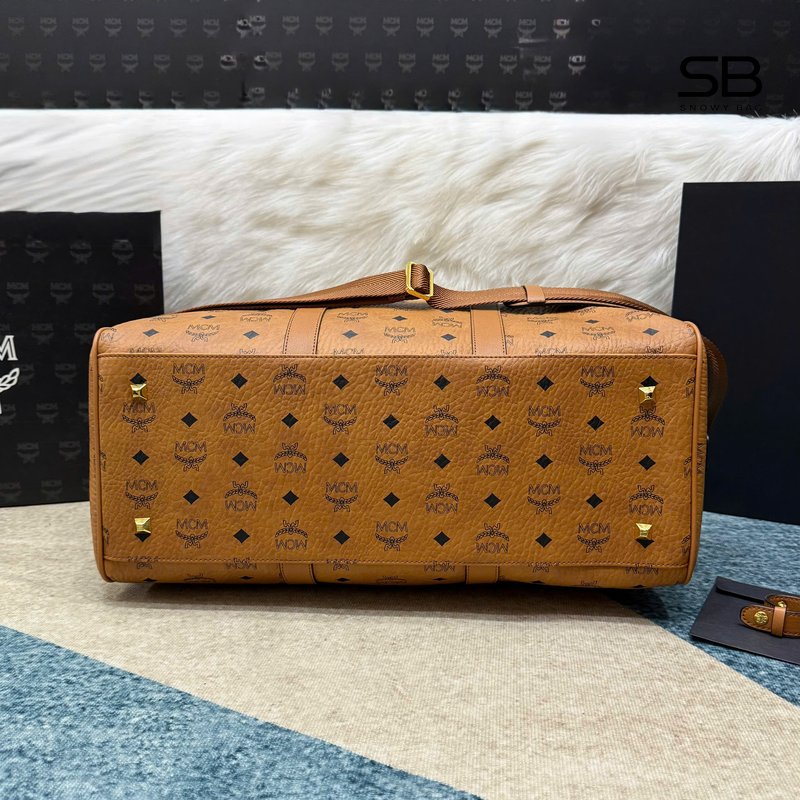 Túi MCM Ottomar Weekender Bag 45 In Visetos Cognac Nâu sang trọng