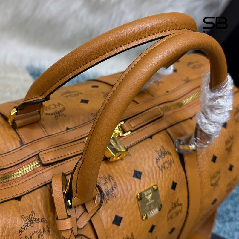 Túi MCM Ottomar Weekender Bag 45 In Visetos Cognac Nâu sang trọng