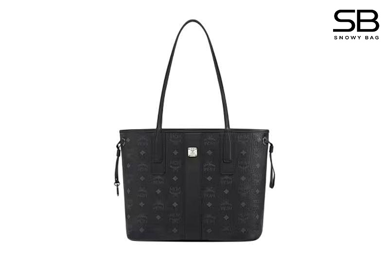 Túi MCM Small Reversible Liz Shopper in Black Visetos Đen sang trọng