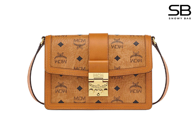 Túi MCM Small Tracy Shoulder Bag in Visetos Nâu sang trọng và đẳng cấp