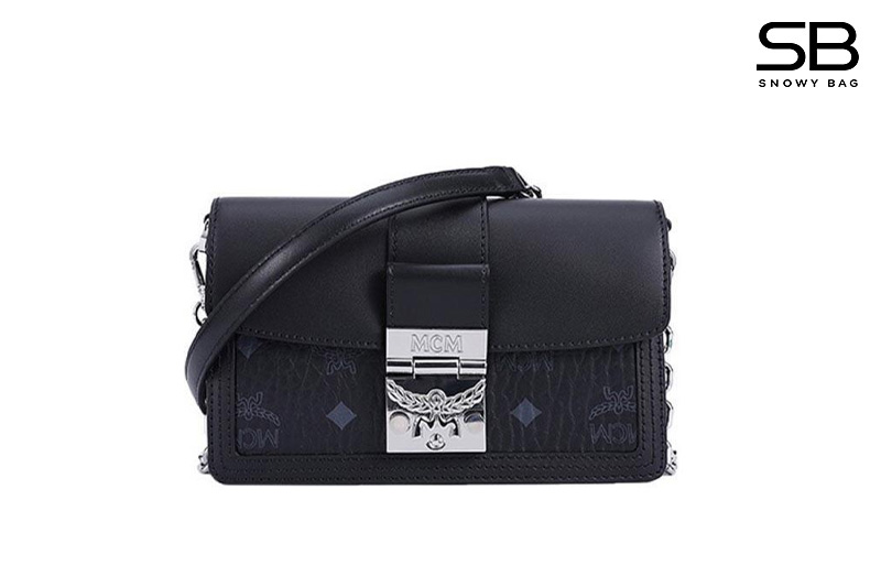Túi MCM Tracy Crossbody in Visetos Leather Block Đen 18CM
