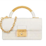 Túi Medium Dior Ange Bag White Macrocannage Lambskin Trắng sang trọng và tinh tế