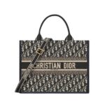 Túi Medium Dior Book Tote Blue Oblique and Calfskin sang trọng