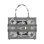 Túi Medium Dior Book Tote Size 36 Black White Butterfly Bandana sang trọng
