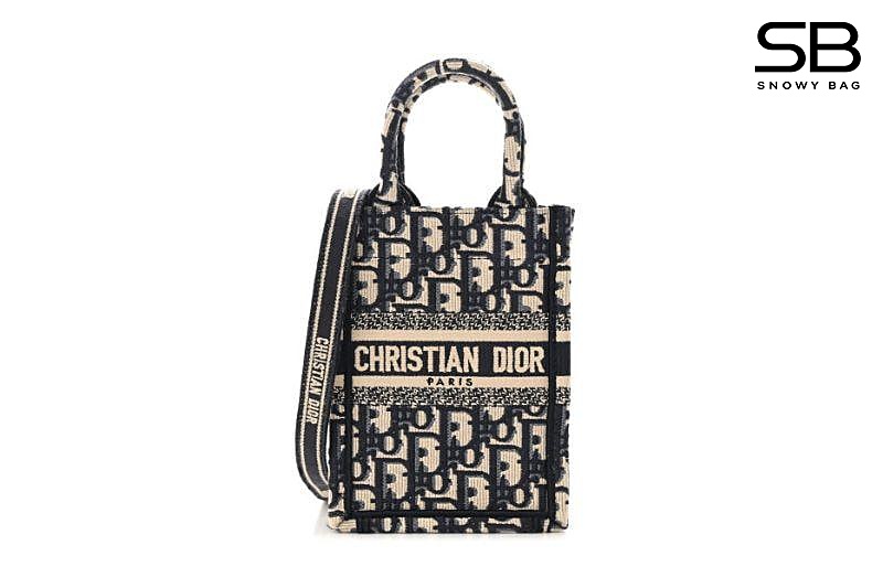Túi Mini Dior Book Tote Phone Bag Blue D Oblique sang trọng và thời thượng