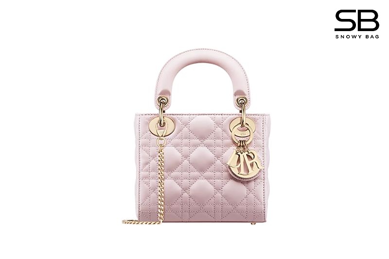 Túi Mini Lady Dior Bag Blush Pink Lambskin GHW Hồng Nhạt sang trọng và tinh tế
