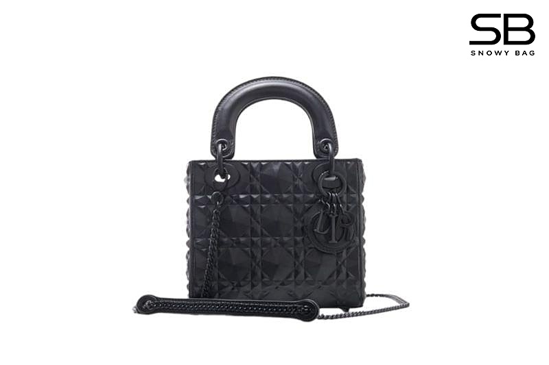 Túi Mini Lady Dior Black Diamond Calfskin GHW Đen sang trọng và tinh tế