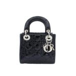 Túi Mini Lady Dior Black Patent Calfskin SHW Màu Đen sang trọng