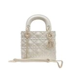 Túi Mini Lady Dior Latte Diamond Calfskin GHW Màu Kem sang trọng