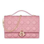 Túi Miss Dior Top Handle Bag Melocoton Pink Lambskin Hồng sang trọng
