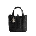Túi Small Dior Toujours Vertical Tote Bag Black Macrocannage Calfskin Đen sang trọng