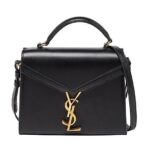 Túi YSL Cassandra Medium Black Smooth and Suede Leather Đen sang trọng