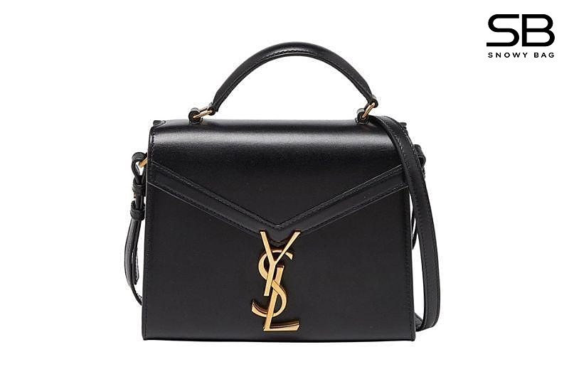 Túi YSL Cassandra Medium Black Smooth and Suede Leather Đen sang trọng