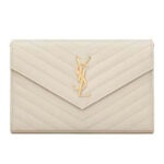 Túi YSL Envelope Classic Cassandre WoC 22CM White Caviar GHW sang trọng
