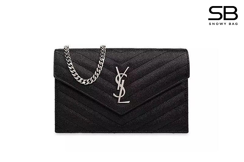 Túi YSL Envelope Matelasse Clutch Black SHW Màu Đen sang trọng