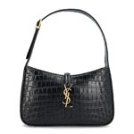 Túi YSL Le 5 À 7 Hobo Bag Black Crocodile Embossed đen sang trọng