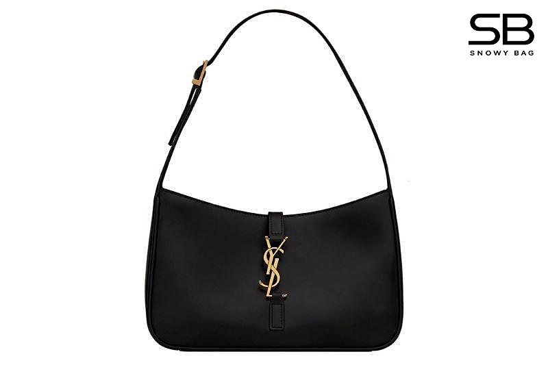 Túi YSL Le 5 a 7 Hobo Bag Black Đen Khóa Vàng sang trọng