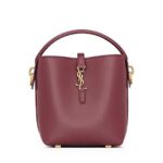Túi YSL Medium Le 37 da bóng màu đỏ burgundy