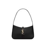 Túi YSL Mini Le 5 À 7 in Smooth Leather Black Khóa Vàng 19CM